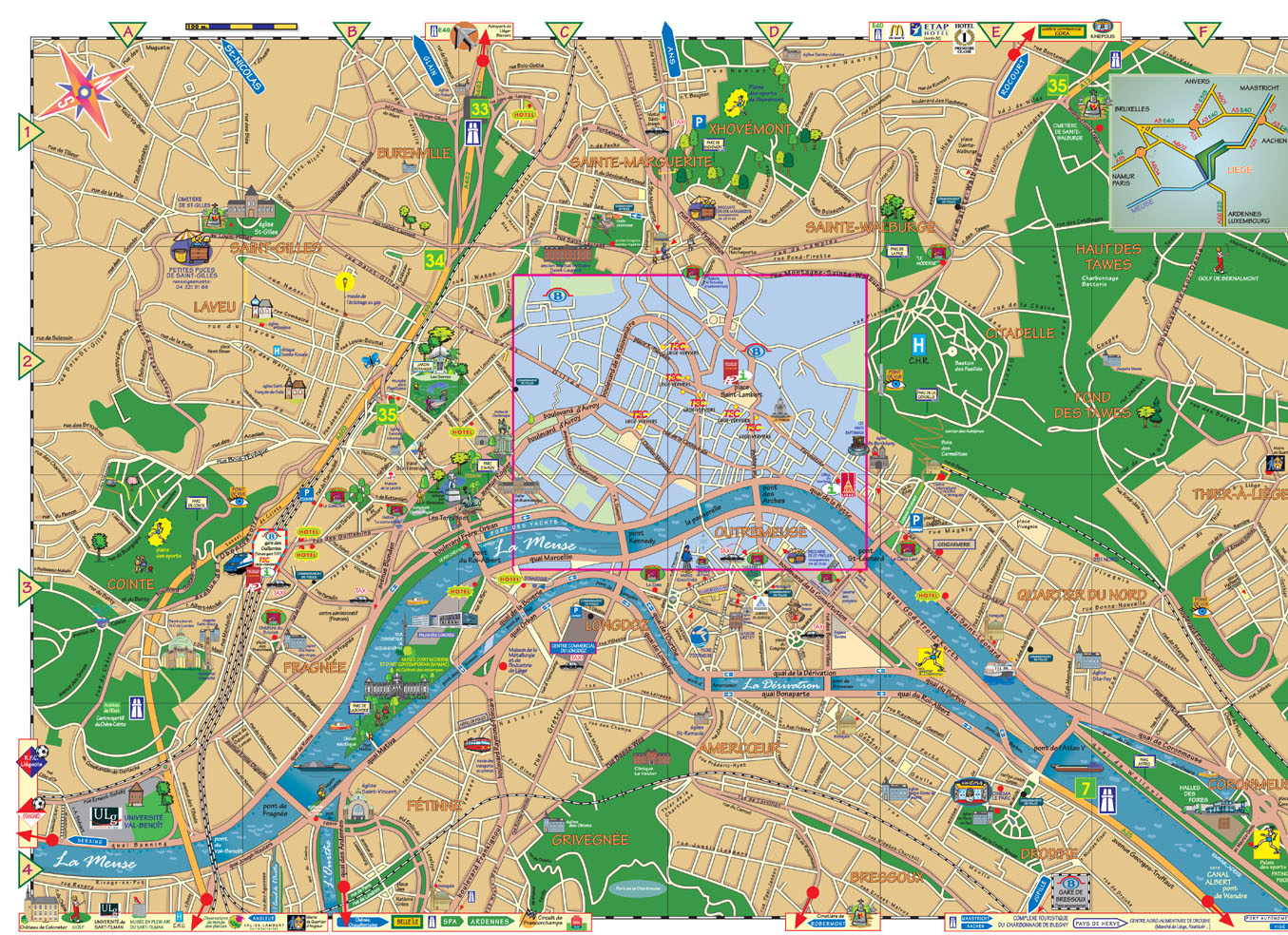 Liege City Map