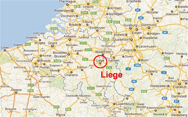 Liege belgium map