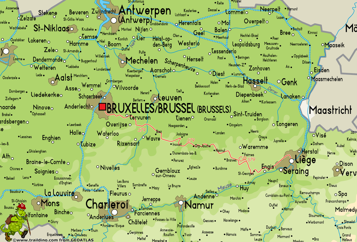 Liege brussel map