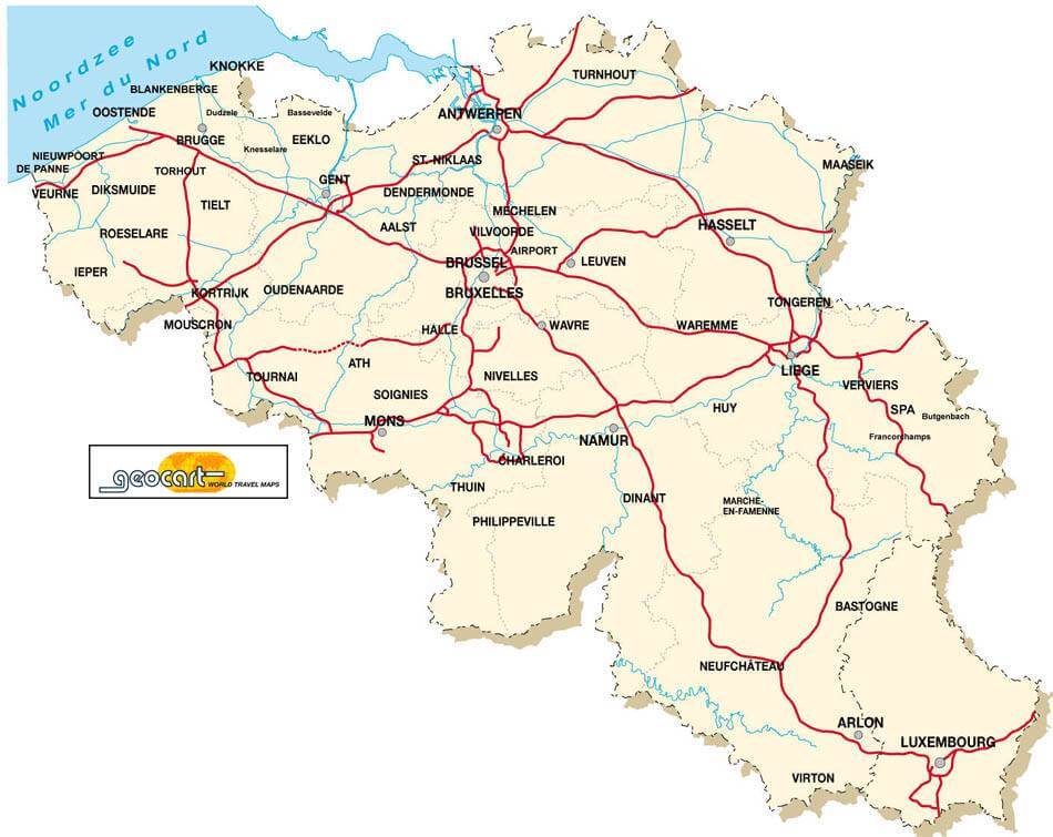 Map Belgium