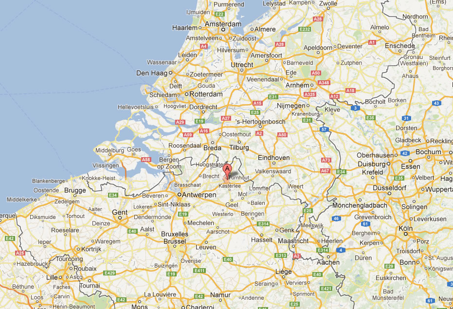 map of Turnhout Belgium