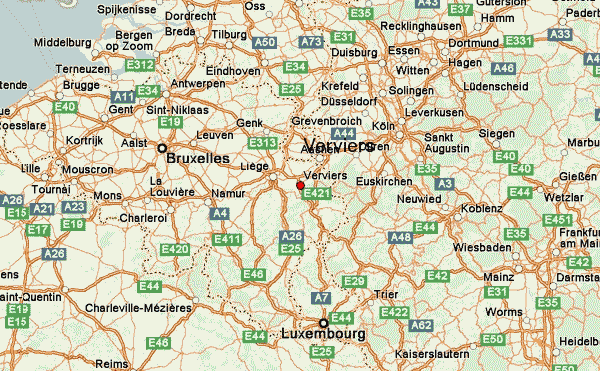 Verviers regions map