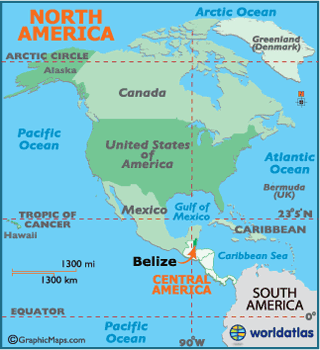 Belize Map North America