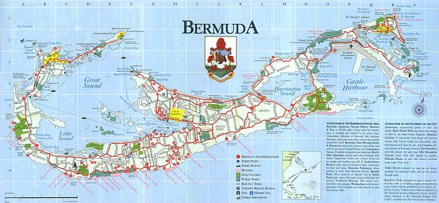Bermuda Tourist Map Bermuda Tourist Map