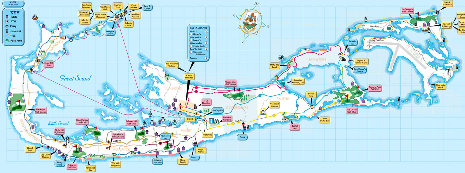 A collection Map of Bermuda.