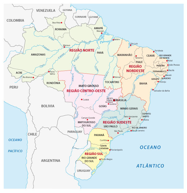 Brazil administrative map