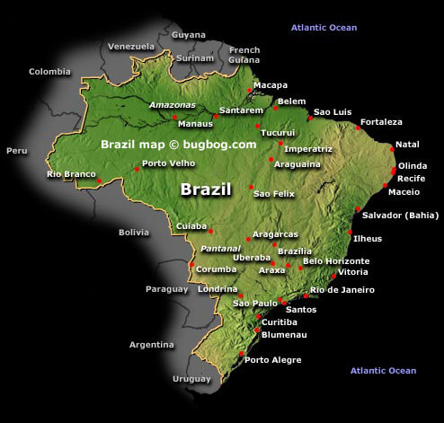 Brazil Satellite Map