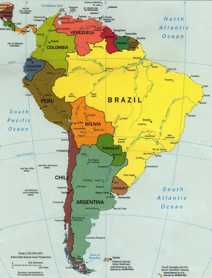 Brazil Map South America