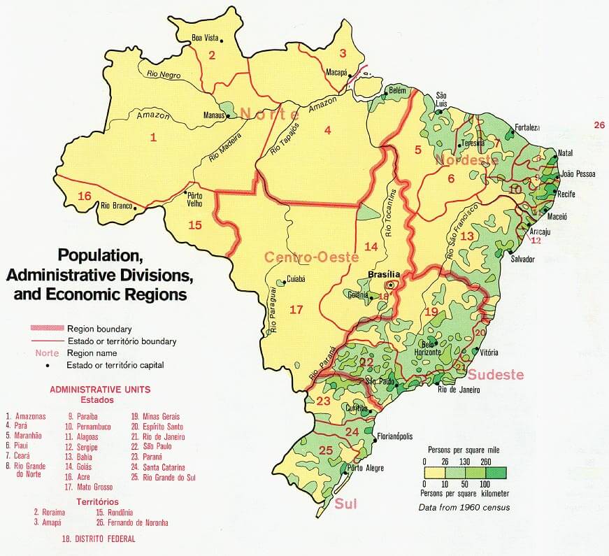 Brazil Population Map