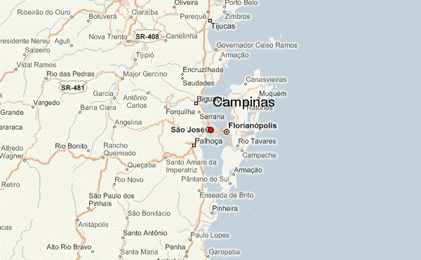 Campinas regions map