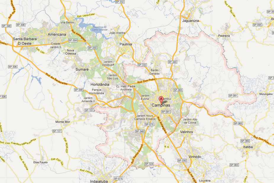 map of Campinas
