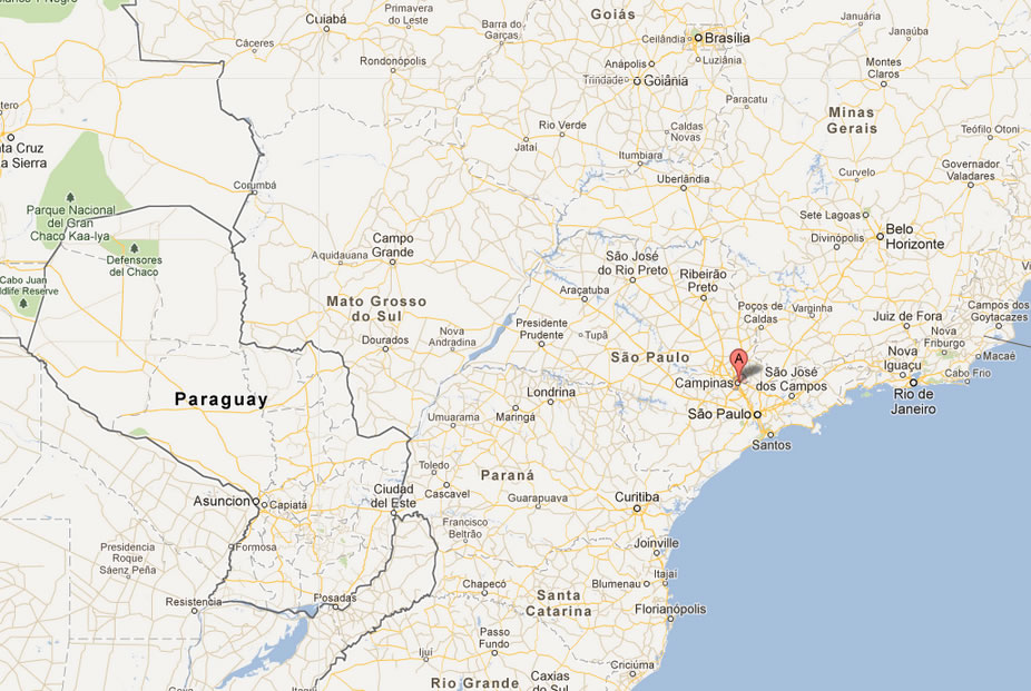 map of Campinas brazil