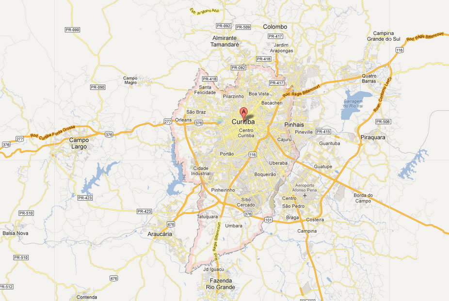 Curitiba map
