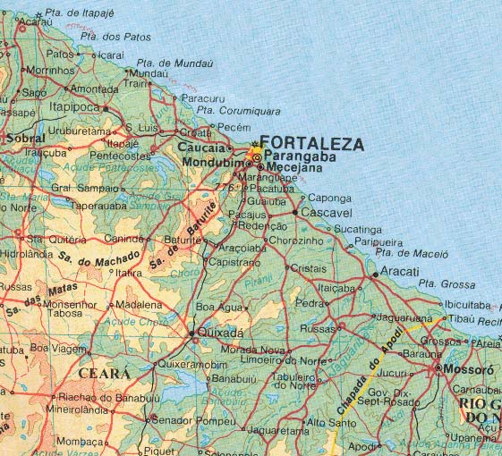 fortaleza regions map