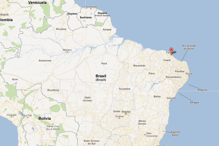 map of Fortaleza brazil