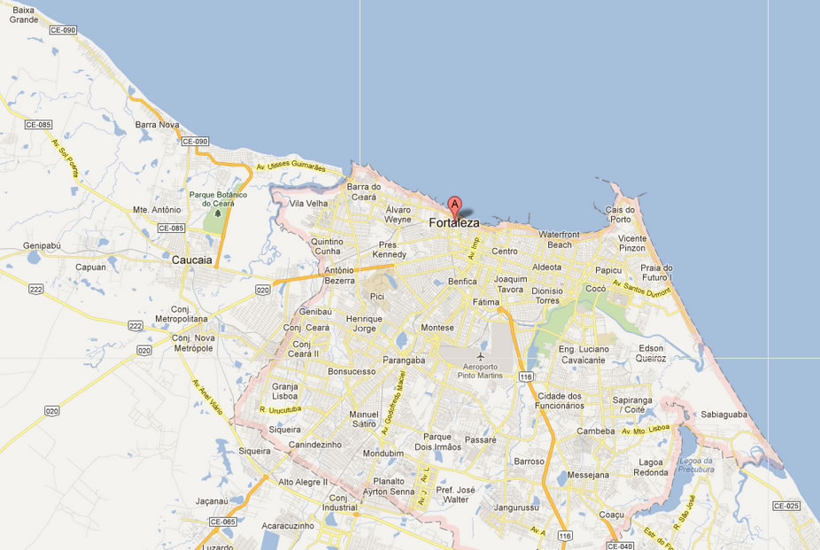 map of Fortaleza