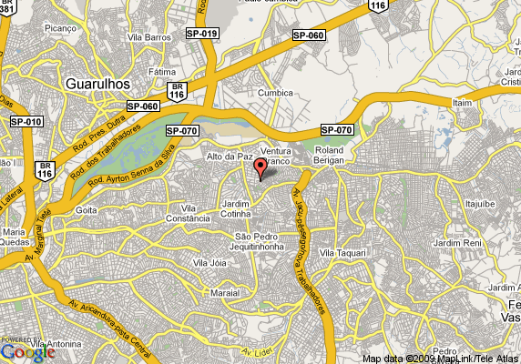 Guarulhos regions map