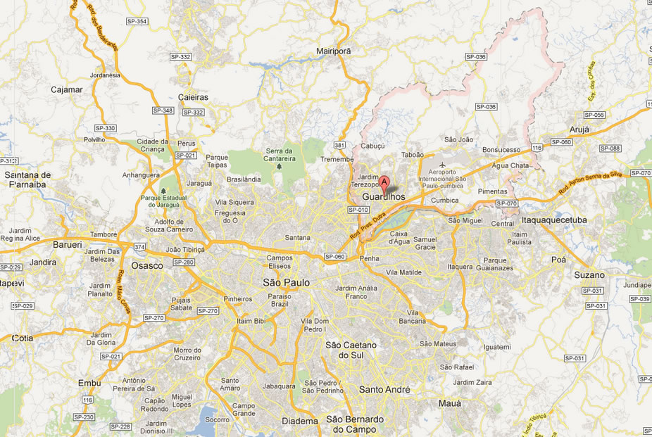 map of Guarulhos