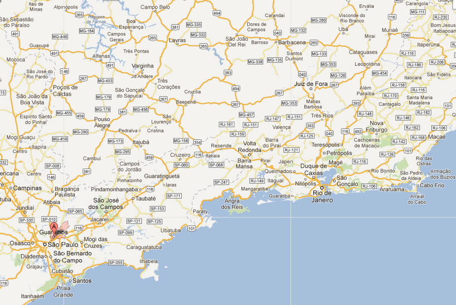map of Guarulhos Brazil