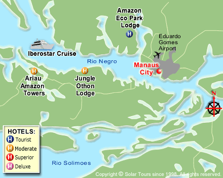 regions map of Manaus