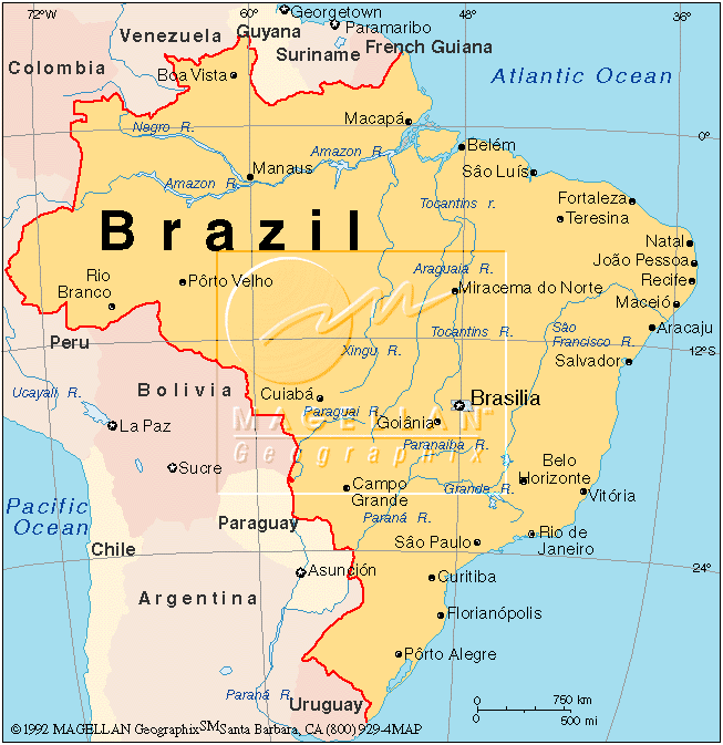 maps of brazil