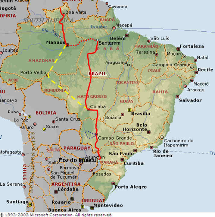 Political Brazil Map