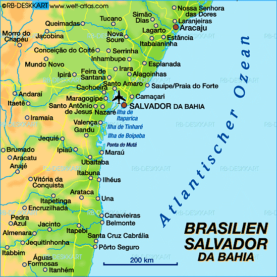 coast map salvador