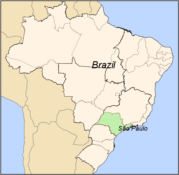 sao paulo brasilien karte Sao Paulo Map sao paulo brasilien karte