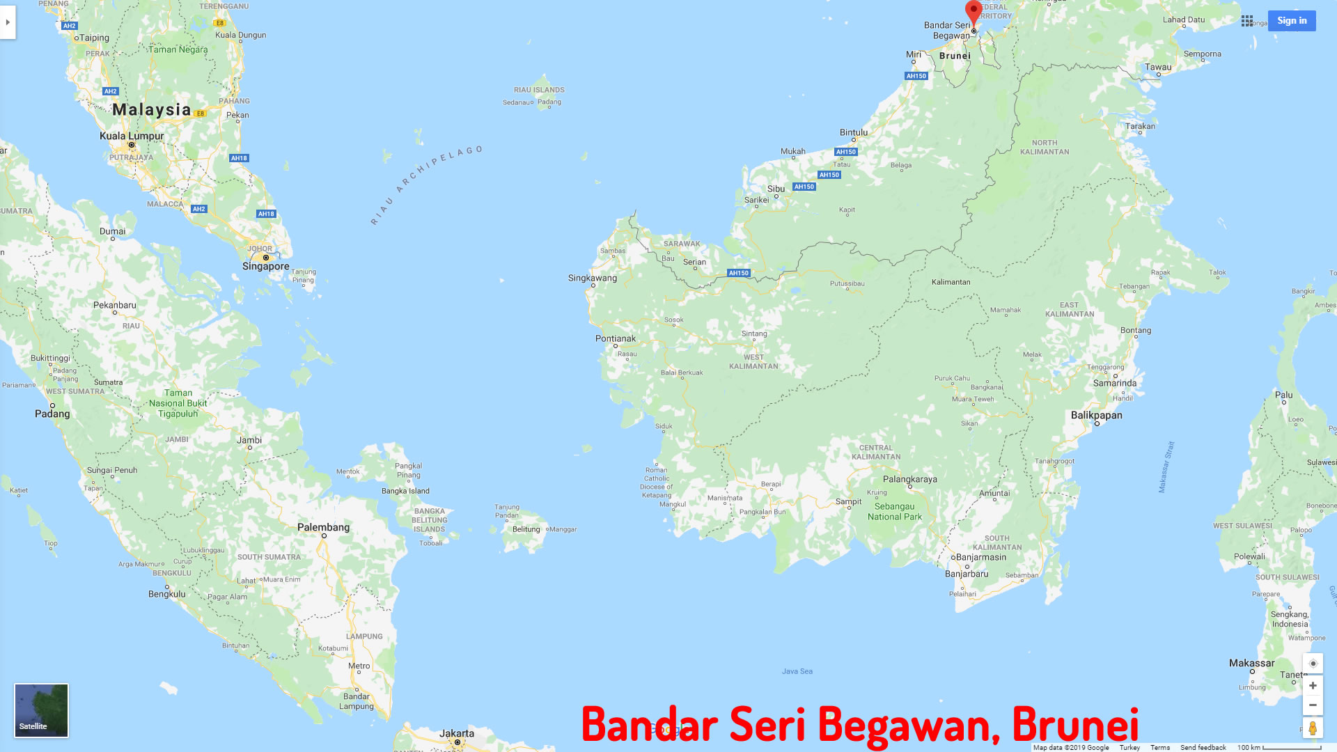 Bandar Seri Begawan map Brunei