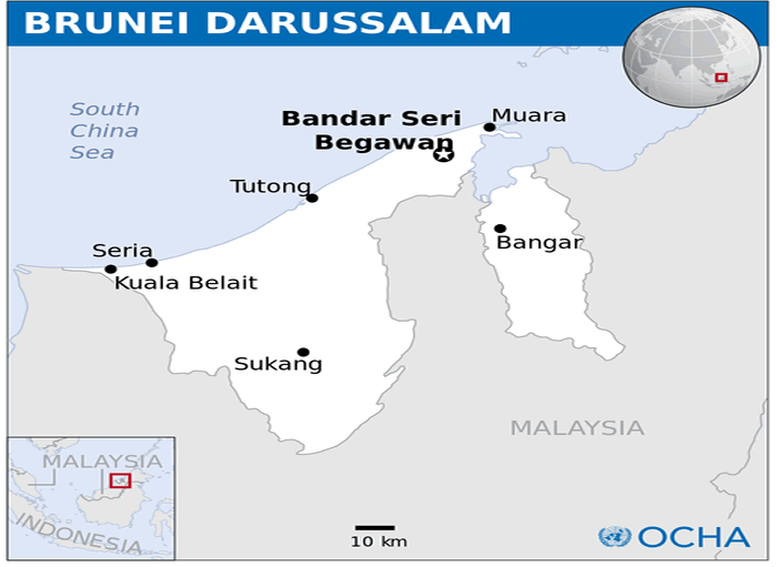 brunei location map