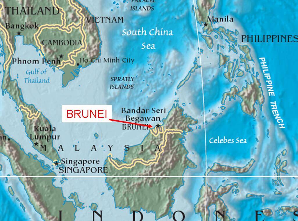 political map of brunei