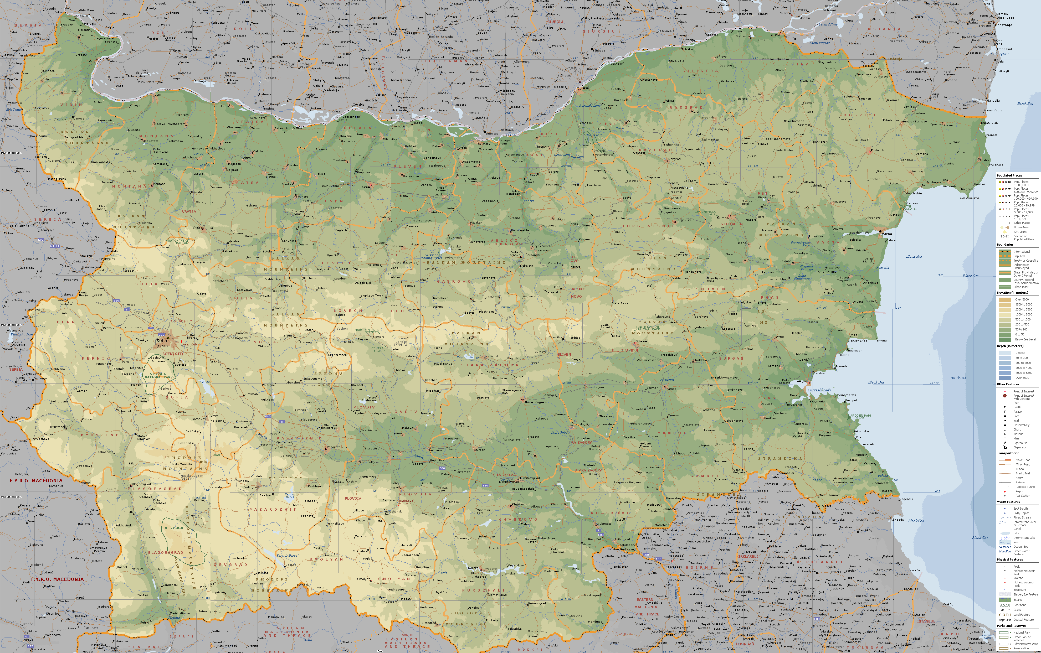 bulgaria encarta map b