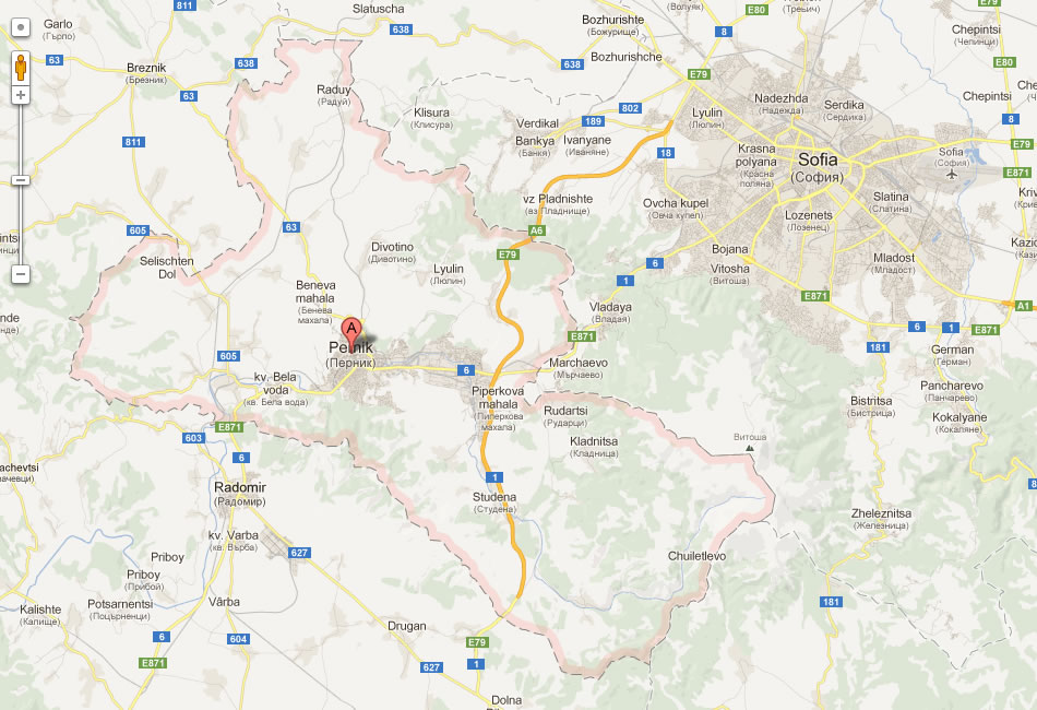 map of Pernik
