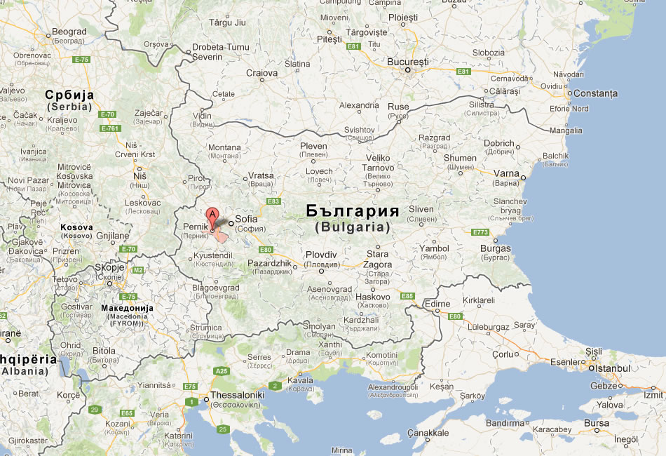 map of Pernik bulgaria