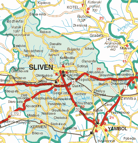 Sliven map