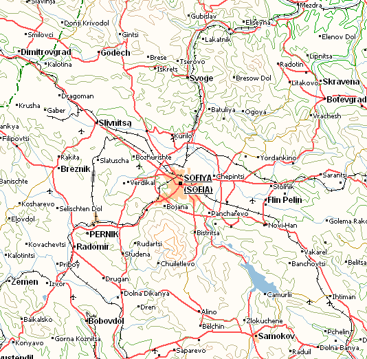sofia city area map
