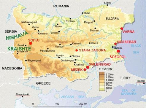 Stara map bulgaria