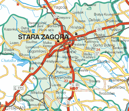 Stara zagora map