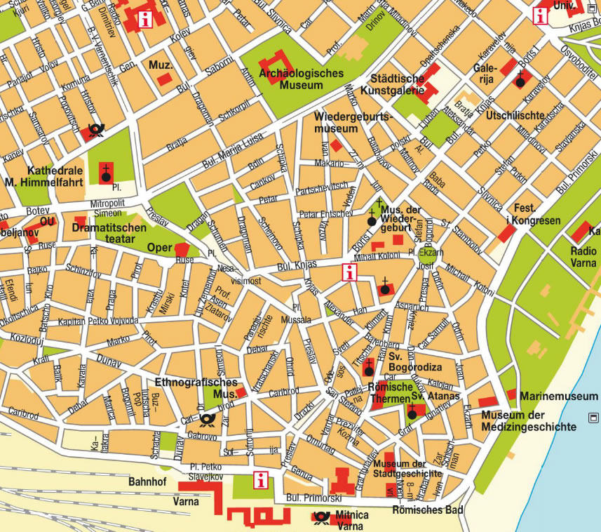 Varna Map Bulgaria