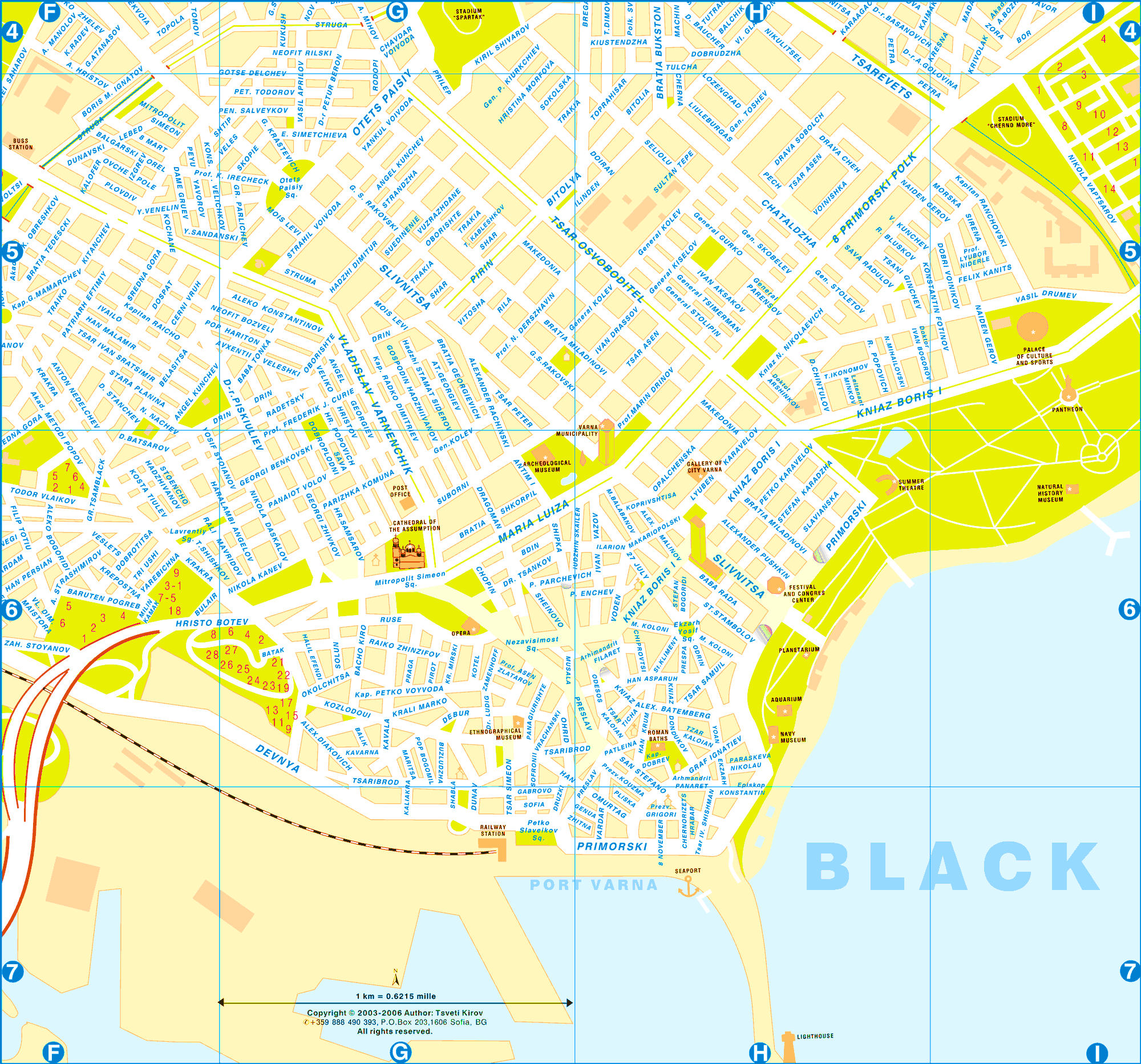 varna city center map