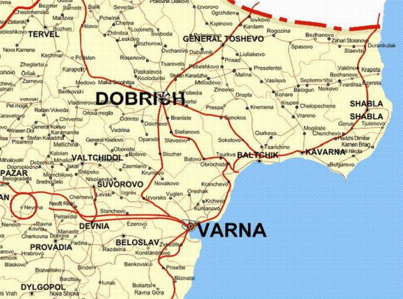 Varna Map Bulgaria
