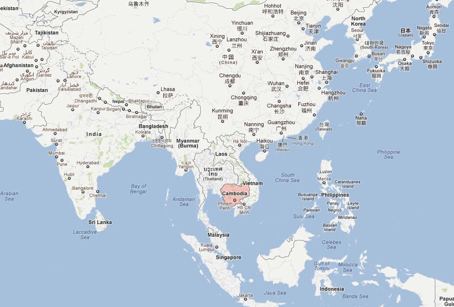 Камбоджи где находится какая страна
