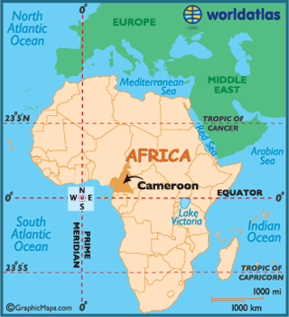 cameroon map africa