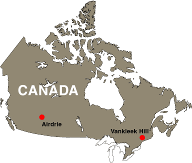 canada map Airdrie