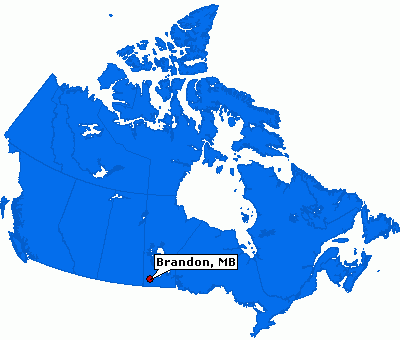 Brandon map canada