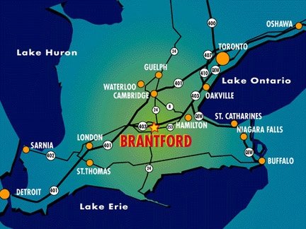 Brantford map