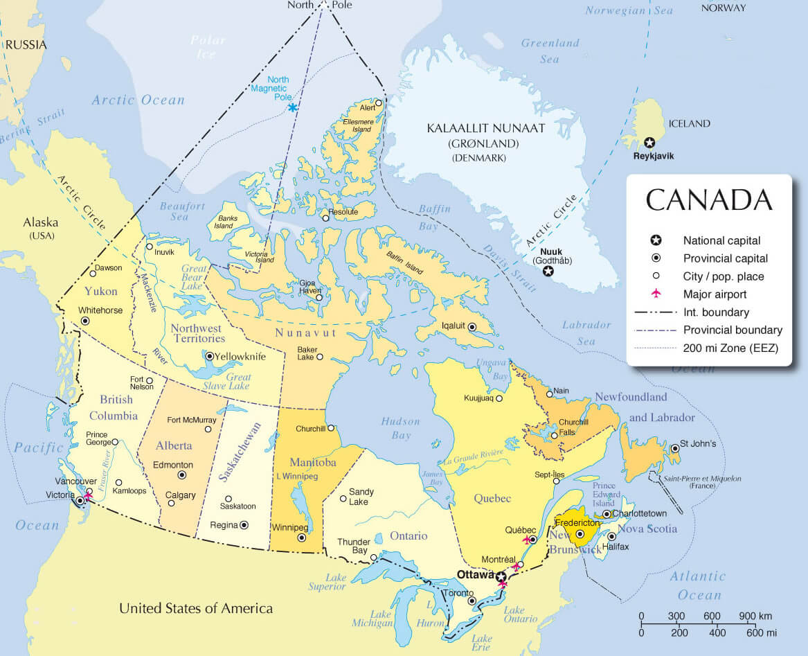 Google Map Of Canada With Cities