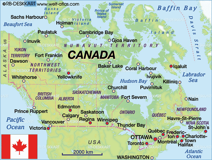 Canada States Map