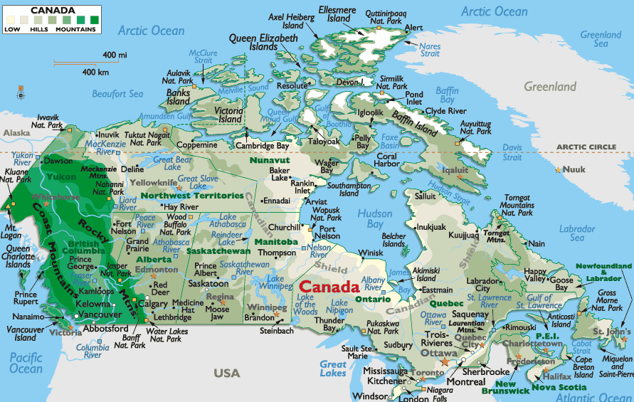 Canada Google Map