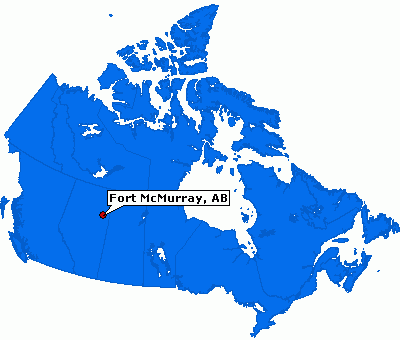 where is fort mcmurray on a map of canada Fort Mcmurray Map